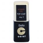 Delia Coral Nail Enamel Hybrid Gel Verniz Gel de Cobertura Top Coat (step 2) 11ml