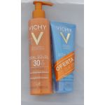 Protetor Solar Vichy Idéal Solei Pack Leite Fluido Antiareia SPF30 400ml + Pós 100ml