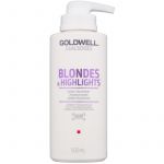 Goldwell Dualsenses Blondes & Highlights Máscara Regeneradora Neutraliza Tons Amarelados 500ml
