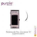 Purple Pestanas de Fita Curvatura "D" T0,20mm/13mm