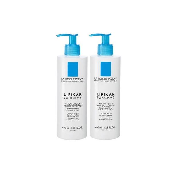 La Roche Posay Lipikar Surgras UltraRich Body Wash 2x400ml KuantoKusta