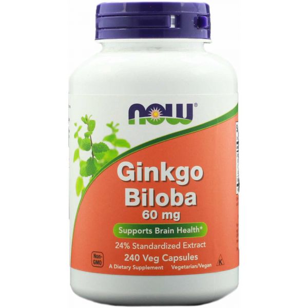 Now Ginkgo Biloba 60mg 240 Cápsulas | KuantoKusta