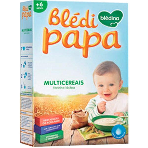 Papa Infantil Farinha Láctea Multicereais +6M