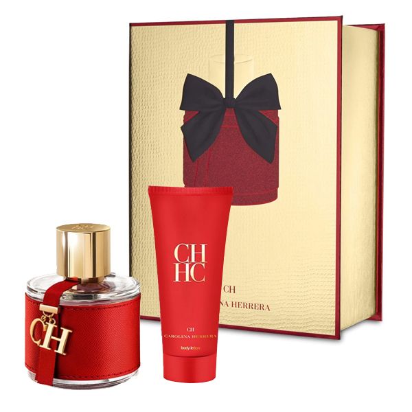 Carolina Herrera Ch Woman Eau De Toilette 100ml Loção Corporal 100ml Coffret Original 1004