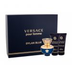 Coffret Versace Dylan Blue Woman Eau de Parfum 50ml + Gel de Banho 50ml + Leite Corporal 50ml (Original)