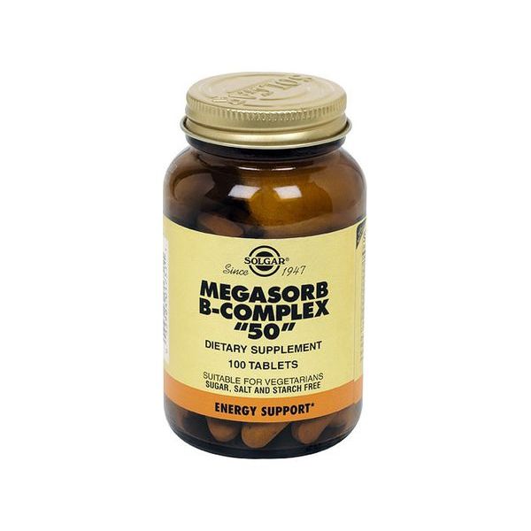 Solgar Megasorb Vitamin B-Complex 50 100 Comprimidos | KuantoKusta