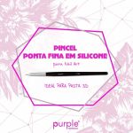 Purple Pincel Silicone Ponta Pequena Nail Art (Indicado para PlastiArt)