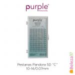 Purple Pestanas Pandora Banda 5D (Volume Russo) "C" 10-14/0.07mm