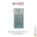 Purple Pestanas Pandora Banda 5D (Volume Russo) "C" 9-13/0.07mm