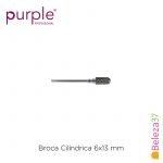 Purple Broca de Carbono Cilíndrica 6x13mm