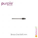 Purple Broca de Carbono Oval 6x15mm