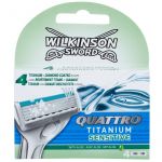 Wilkinson Sword Quattro Titanium Sensitive Recarga de Lâminas 4un