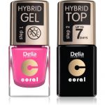 Delia Cosmetics Coral Nail Enamel Hybrid Gel Coffret Odstín 22