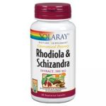 Solaray Rhodiola & Schizandra 500mg 60 Cápsulas Vegetais
