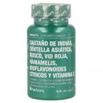 Herbora Castanho de Índias, Centelha asiática, Rusco, Videira, Hamamélia, Bioflavonóides cítricos e Vitamina C 60 Cápsulas