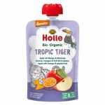 Holle Bio Tropic Tiger Puré Saqueta Maçã, Manga e Maracujá 8M+ 100g