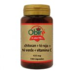 Obire Quitosana + Chá Vermelho + Chá Verde + Vitamina C 435mg 100 Cápsulas
