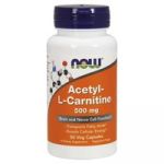 Now Acetil L-carnitina 500mg 100 Cápsulas Vegetais