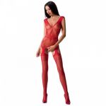 Passion Woman BS062 Bodystocking Red One Size D-222276
