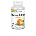 Solaray Calcium Citrate 1000mg 60 Comprimidos Mastigáveis