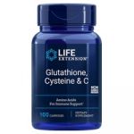 Life Extension Glutationa Cisteína e C 750mg 100 Cápsulas