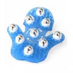 Luva de Massagem com Esferas Rotativas Azul