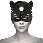 Coquette Vegan Leather Mask With Cat Ears D-226924
