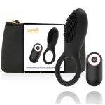 Coquette Cock Ring Remote Control Rechargeable Black/ Gold D-225738