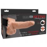 Fetish Collection Elastic Strap-on With 6 Hollow Dildo 10 Functions Remote Control USB
