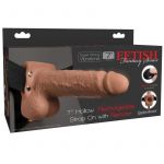Fetish Collection Elastic Strap-on With 7 Hollow Dildo 10 Functions Remote Control USB