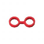 Japanese Handcuffs for Bondage Premium Silicone Size S Red 24080