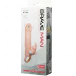 Ly-Baile Brave Man Penis Cover With Rabbit And Double Engine Flesh 16.5 cm