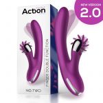 Action No. Two Finger Vibrator With Rotating Wheel 2.0 Version