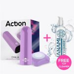 Action Dhalia + Toy Cleaner Nanami Súper Vibrating Bullet With Remote Control High-powered USB Purple