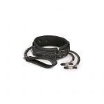 Easy Toys Leather Collar With Nipple Chains