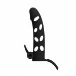 Pretty Love Vibrating Silicone Penis Sleeve With Ball Straps 15.2 cm