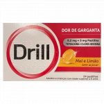 Drill Mel e Limão sem Açúcar 3/0.2mg 24 Pastilhas