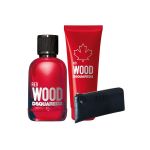 Dsquared2 Red Wood pour Femme Eau de Toilette 100ml + Gel de Banho 100ml + Nécessaire Coffret (Original)