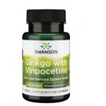 Swanson Ervas Ginkgo Com Vinpocetina 60 Cápsulas