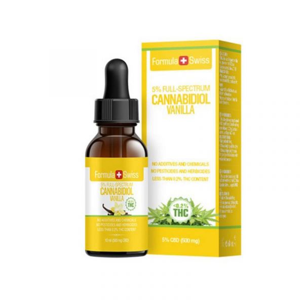 Formula Swiss CANNABIDIOL drops 5% CBD Vanilla Oil 500mg | Kuantokusta