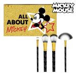 Conjunto de Pincéis de Maquilhagem Mickey Mouse Dourado 5 Unidades