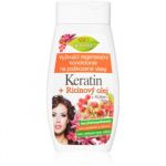 Bione Cosmetics Keratin + Ricinový Olej Condicionador Reparador Cabelos Fracos e Danificados 260ml