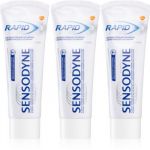 Sensodyne Rapid Whitening Dentífrico Branqueador Dentes Sensíveis 3x75 ml