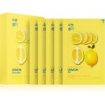 Holika Holika Pure Essence Lemon Máscara em Folha com Efeito Refrescante e Calmante com Vitamina C 5x20 ml