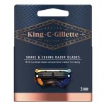 King C Gillette Shave & Edging Razor Blades 3 Recargas