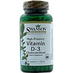Swanson High Potency Dry Vitamin D3 250 Cápsulas