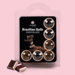 Secret Play Bolas Lubrificantes Beijáveis Brazilian Balls Sabor a Chocolate 6x4gr