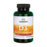 Swanson Vitamina D3 Maior Potência 5000 Ui 250 Pérolas de 125ug