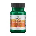 Swanson Folato (ácido 5-metiltetrahidrofólico), 800mcg 30 Cápsulas Vegetais