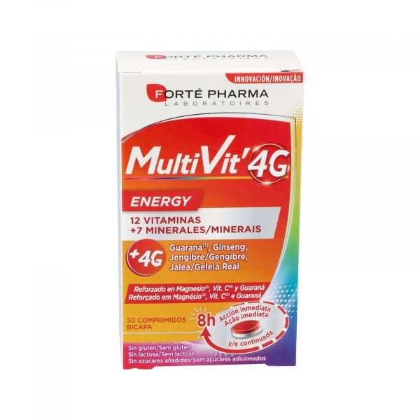 Forté Pharma Energia 4G Multivit 30 Comprimidos | Kuantokusta